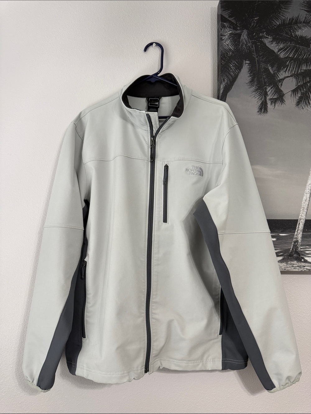 The North Face Men’s XL Gray Two-Tone Softshell Jacket Full Zip - Picture 2 of 10
